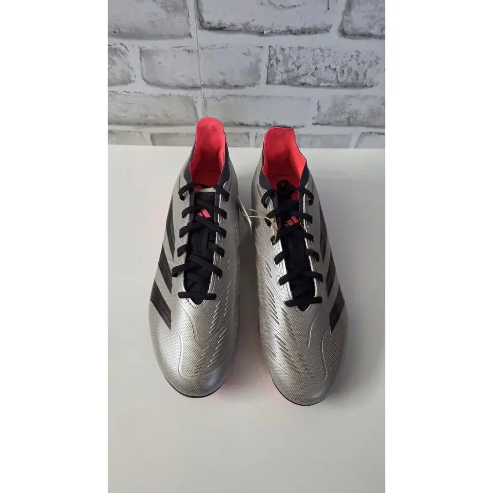 Adidas Predator League FG Men's Size 9.5 Platinum Metallic Soccer Cleats IF6349